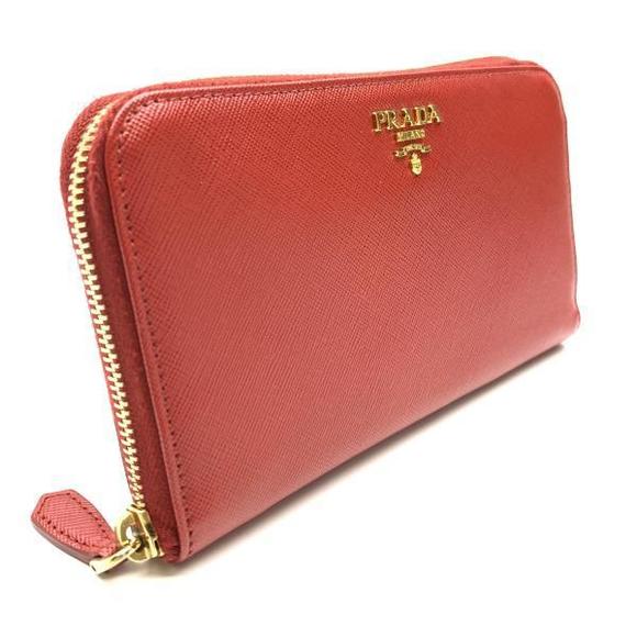 Prada Saffiano Long Wallet Red - Picture 2 of 9